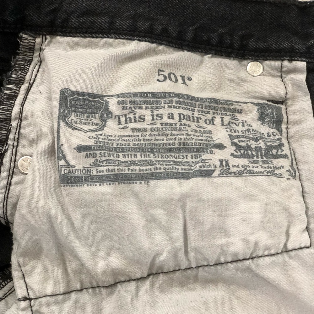 LEVI’S Black 501 Jean Shorts - Picture 6 of 7